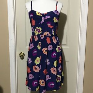 Navy floral dress